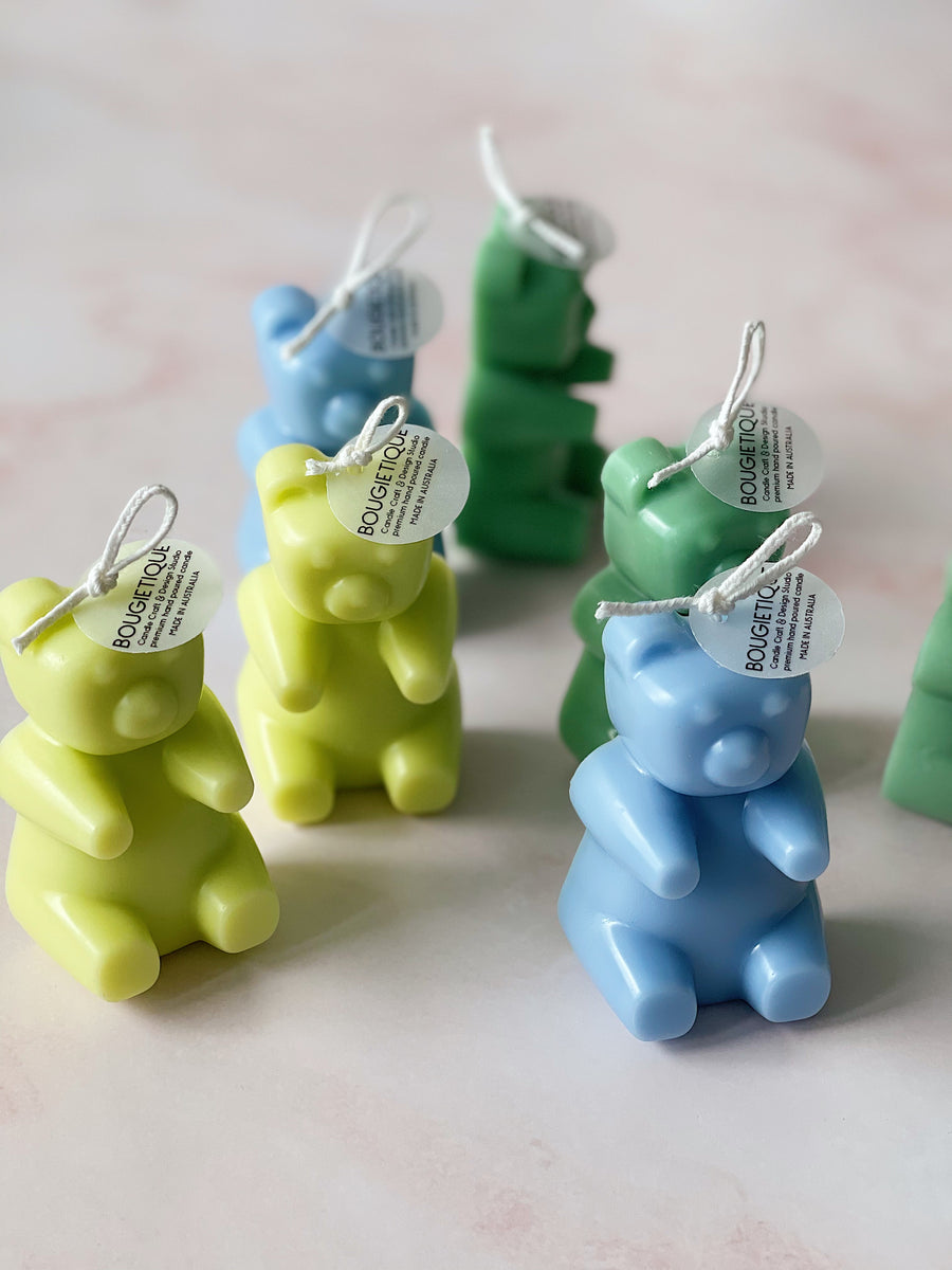 Set of 3 Gummy Bear Candles in Pastel – Wixx and Waxx